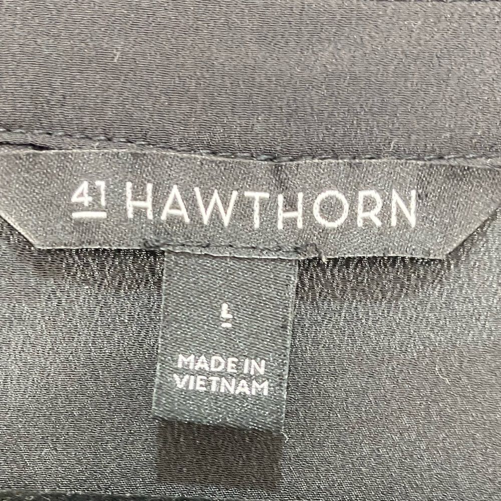 41 Hawthorn long sleeve black v neck top, size large - Picture 11 of 16